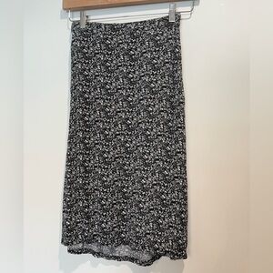Twik for Simons Black and White Floral Midi Skirt